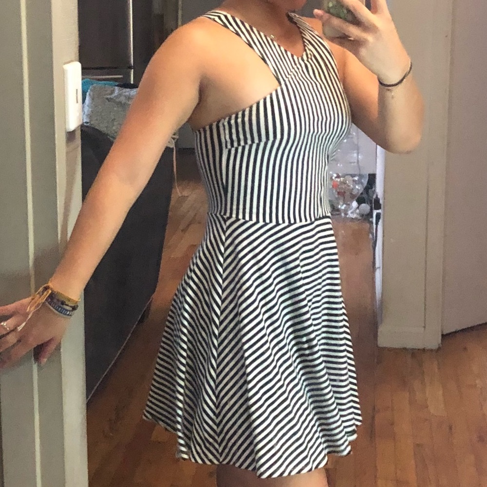 Striped babydoll dress